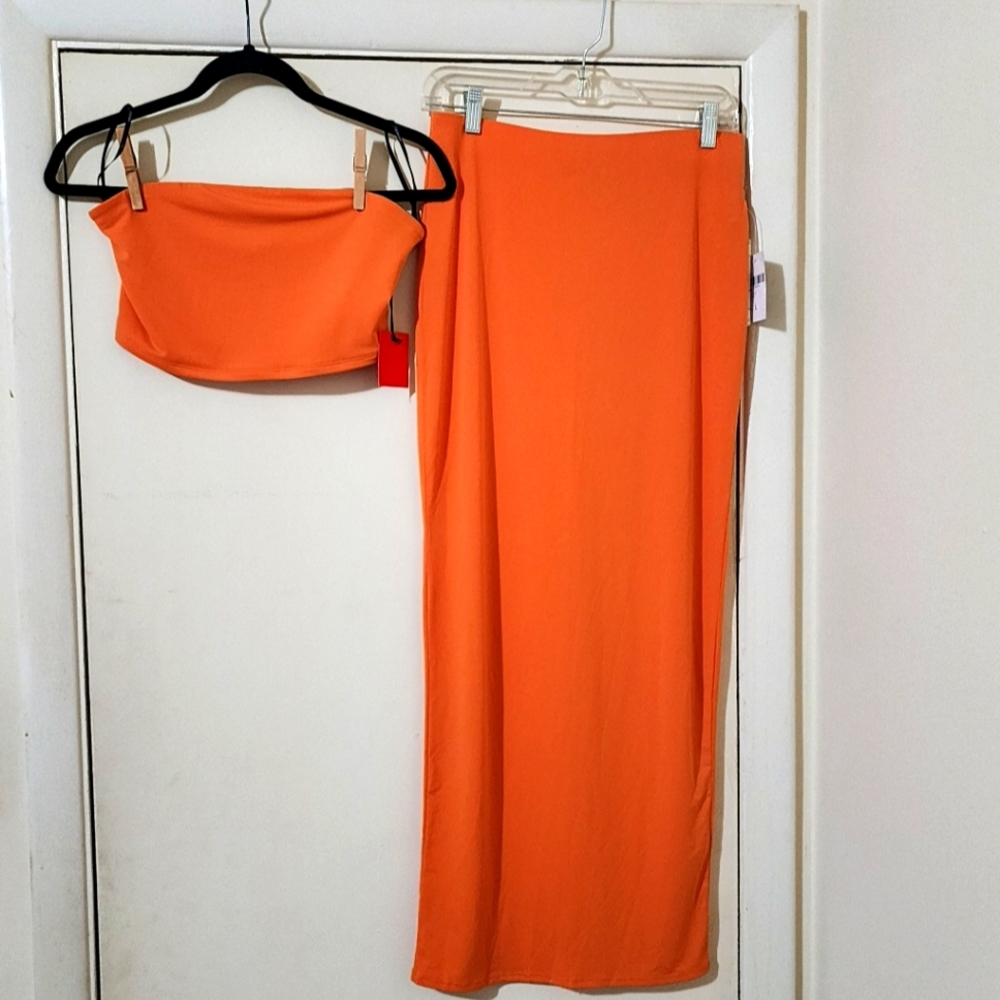 Orange 2 piece Spring/Summer Outfit